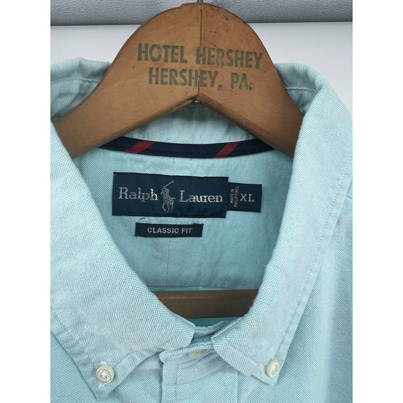 Ralph Lauren Oxford Shirt XL Classic Fit Light Blue Button Front NWT *Flawed* - Picture 5 of 9